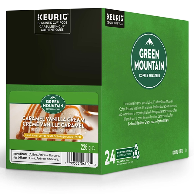 Green Mountain Caramel Vanilla Cream Keurig K-Cup 24 box