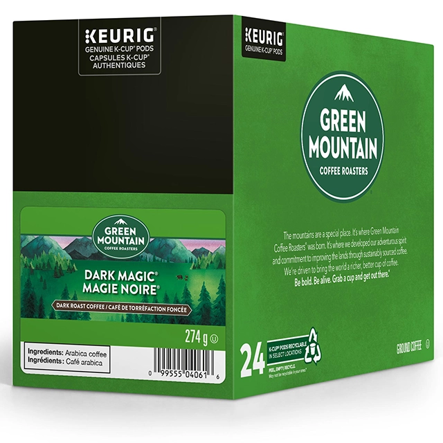 Green Mountain Dark Magic Keurig K-Cup 24 box