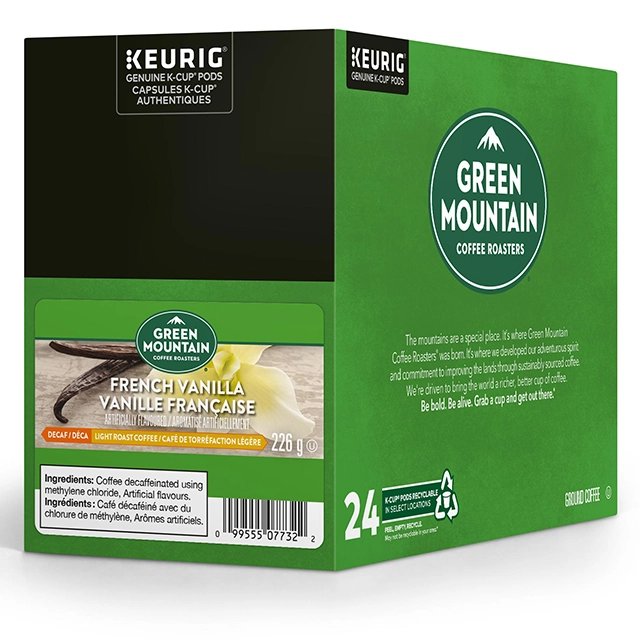 Green Mountain French Vanilla Decaf Keurig K-Cup 24 box