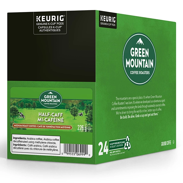 Green Mountain Half Caff Keurig K-Cup 24 box