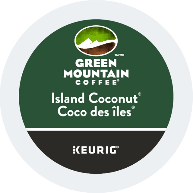 Green Mountain Island Coconut Keurig K-Cup 24 lid