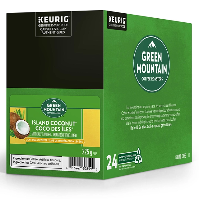 Green Mountain Island Coconut Keurig K-Cup 24 box