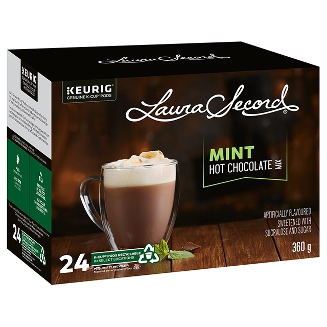 Laura Secord Mint Hot Chocolate Keurig K-Cup 24 box