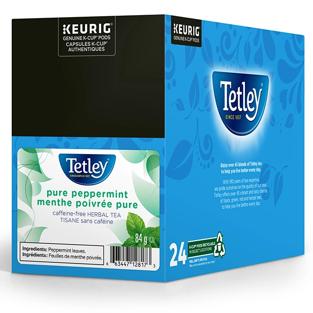 Tetley Pure Peppermint Tea Keurig K-Cup 24 box