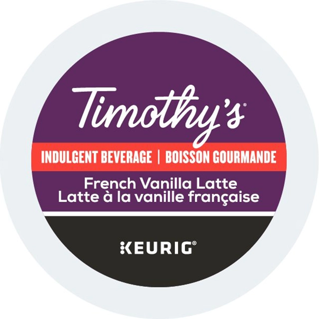 Timothy’s French Vanilla Latte lid