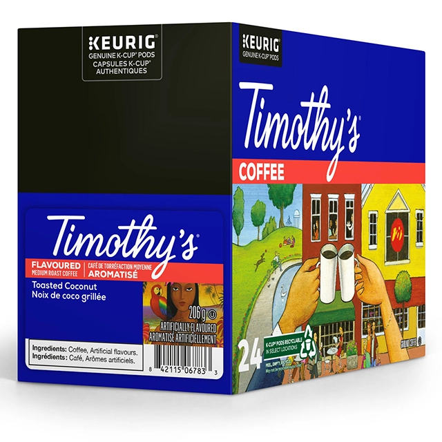 Timothy’s Toasted Coconut box