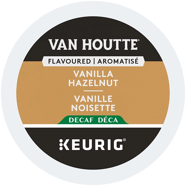 Van Houtte Vanilla Hazelnut Decaf lid